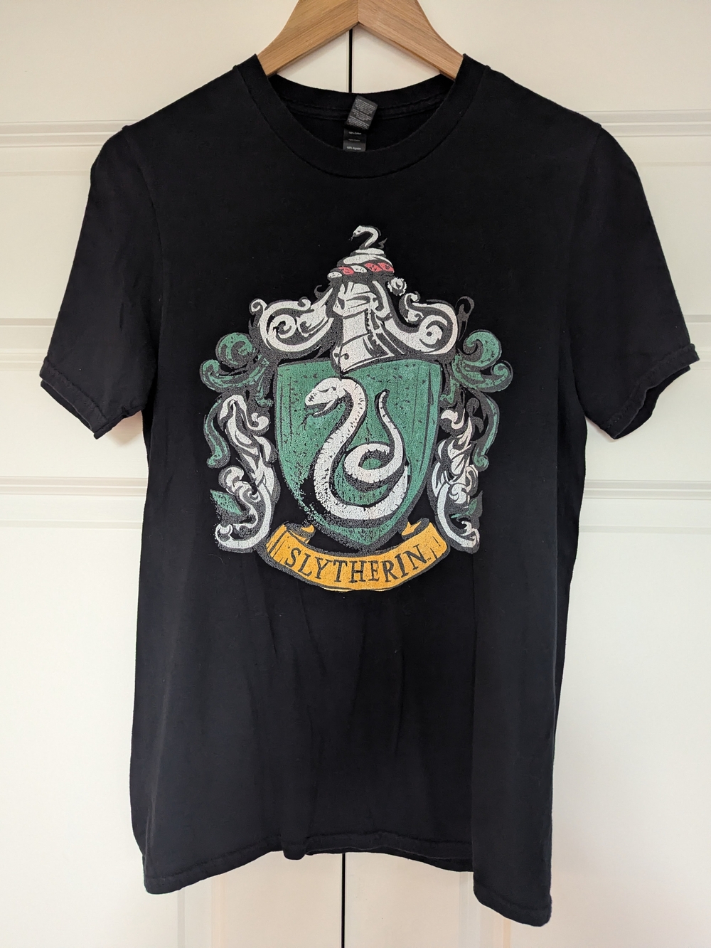 Anvil Black Slytherin Crest Graphic Tee